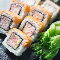Foto af ruller og sushi 2