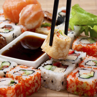 Foto af ruller og sushi 3