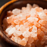 Foto af lyserødt salt fra Himalaya