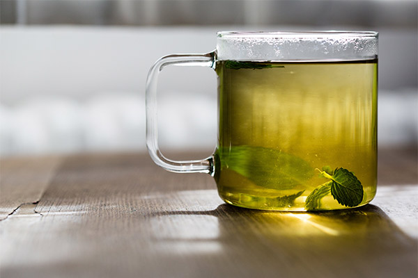Grøn te med pebermynte eller citronmelisse