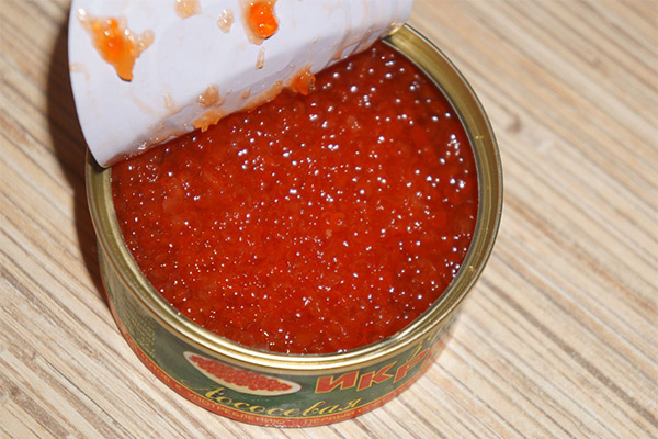 Sådan opbevares rød kaviar i en dåse