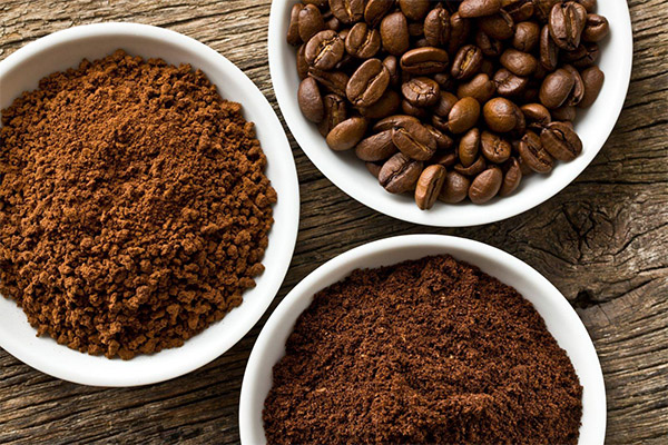 Særlige funktioner til opbevaring af forskellige typer og kvaliteter af kaffe