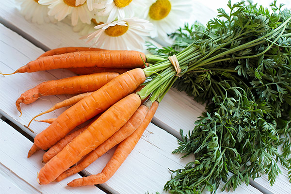 Opskrifter på traditionel medicin baseret på gulerødder