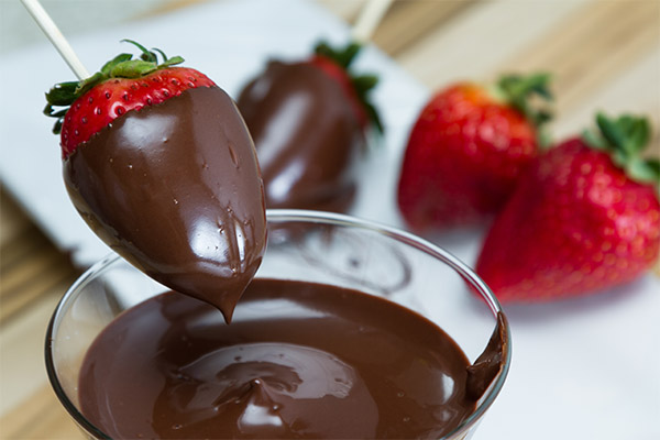 Erdbeere in Schokolade