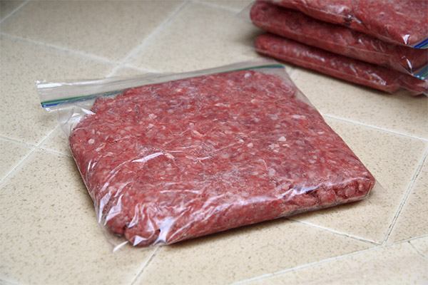 Correct defrosting conditions for minced meat