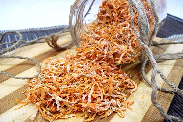 How to dry carrots for tea