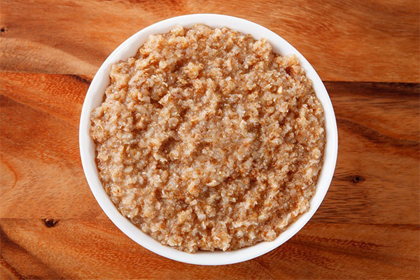 How does wheat gruel affect the human body