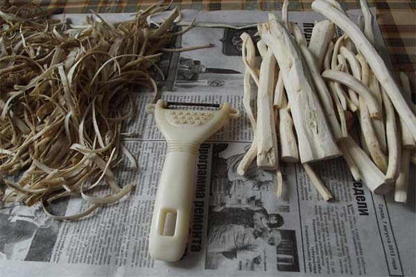 How to peel horseradish at home