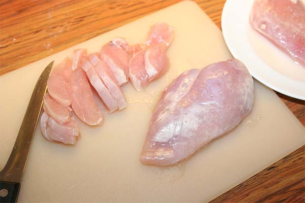 Tegn på forkælet kyllingefilet