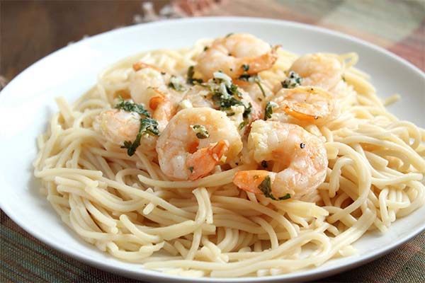 Gravy for spaghetti and shrimps