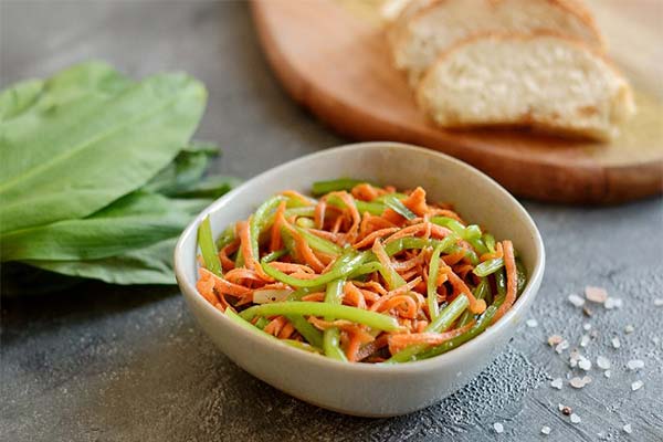 Salade de carottes avec rampson